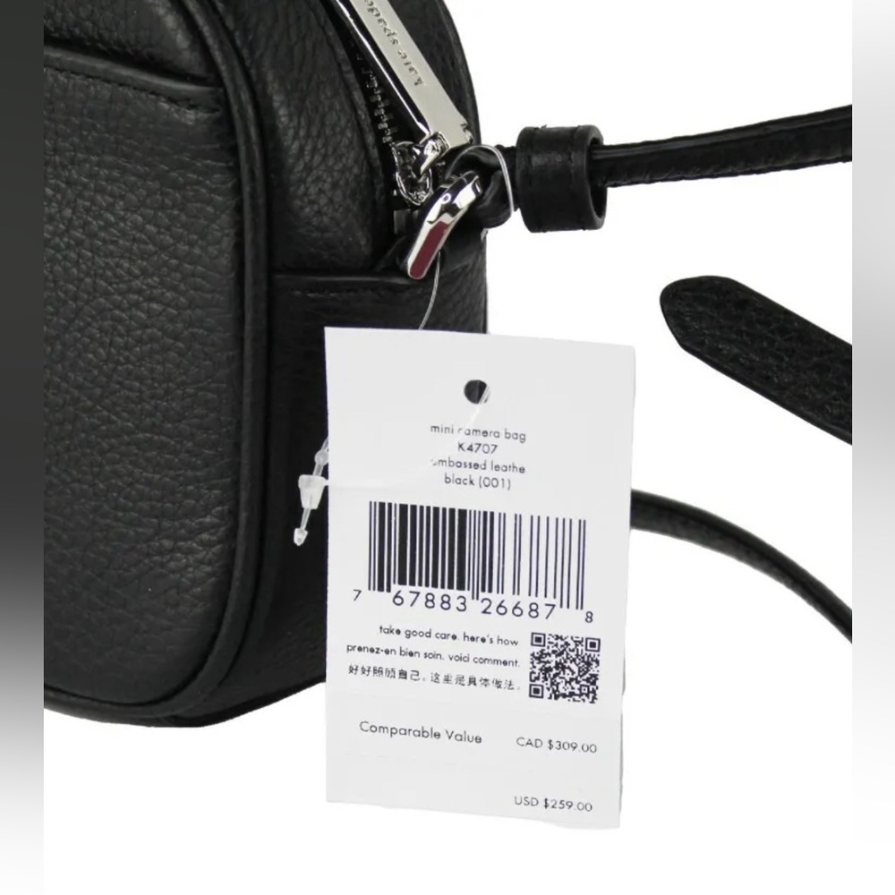 🌟HP🎉 Kate Spade Mini Glitter Logo Camera Bag
Crossbody Handbag in Black ♠️🖤 - Picture 6 of 8